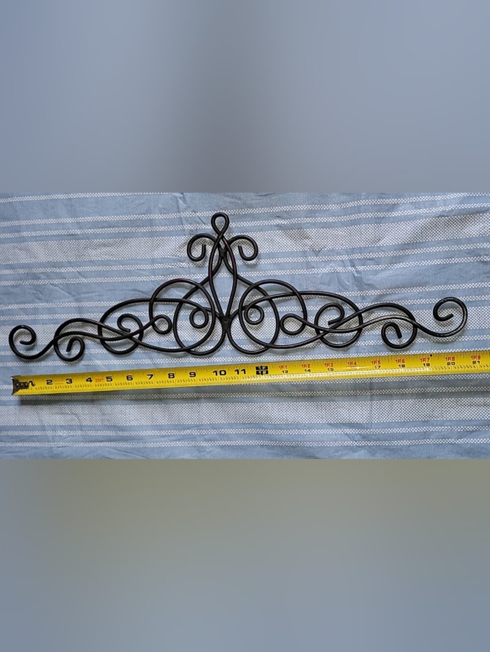 Decorative Black Scroll Metal Wall Accent - Ornate Home Wall Decor